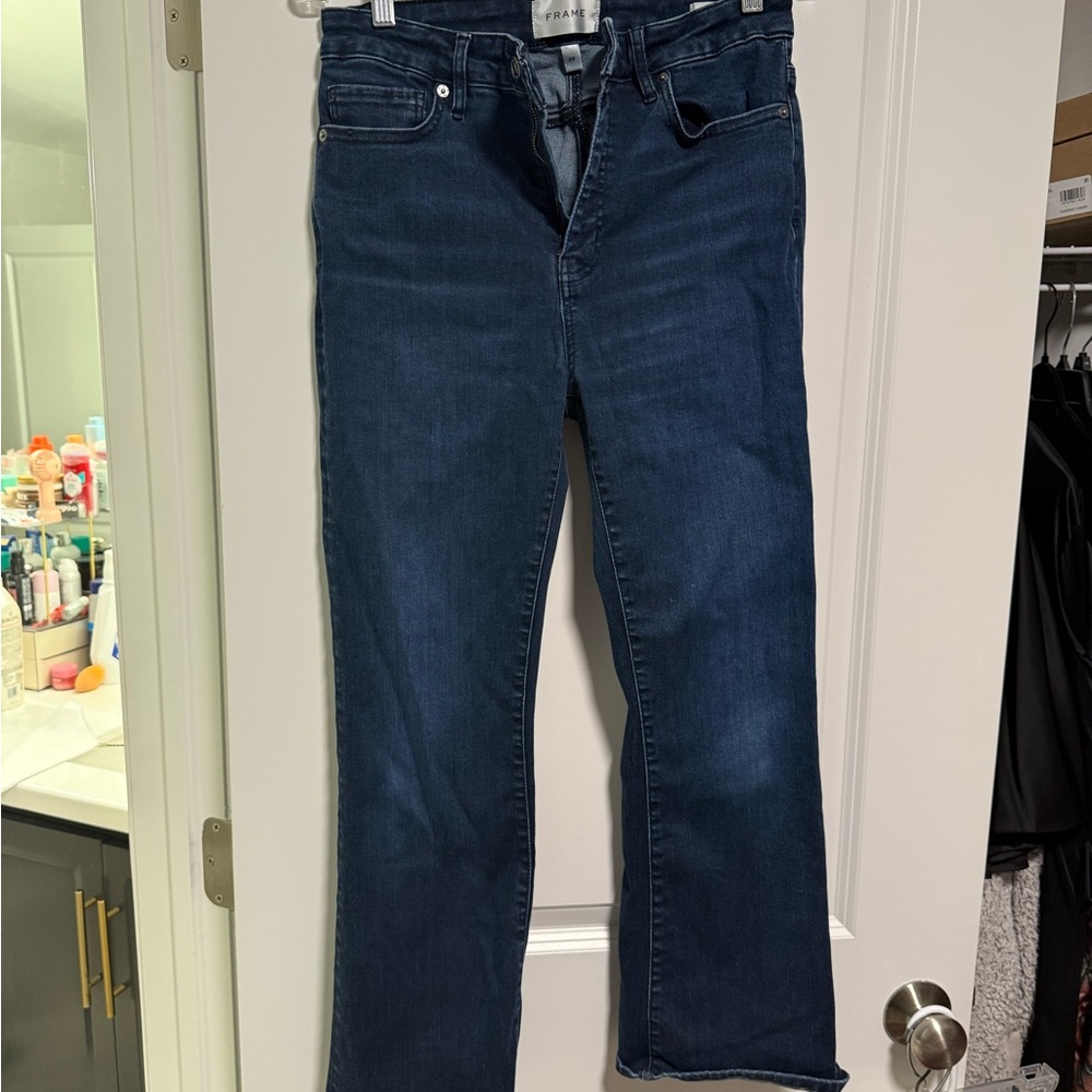 Frame Denim Dark Blue Ankle Jeans